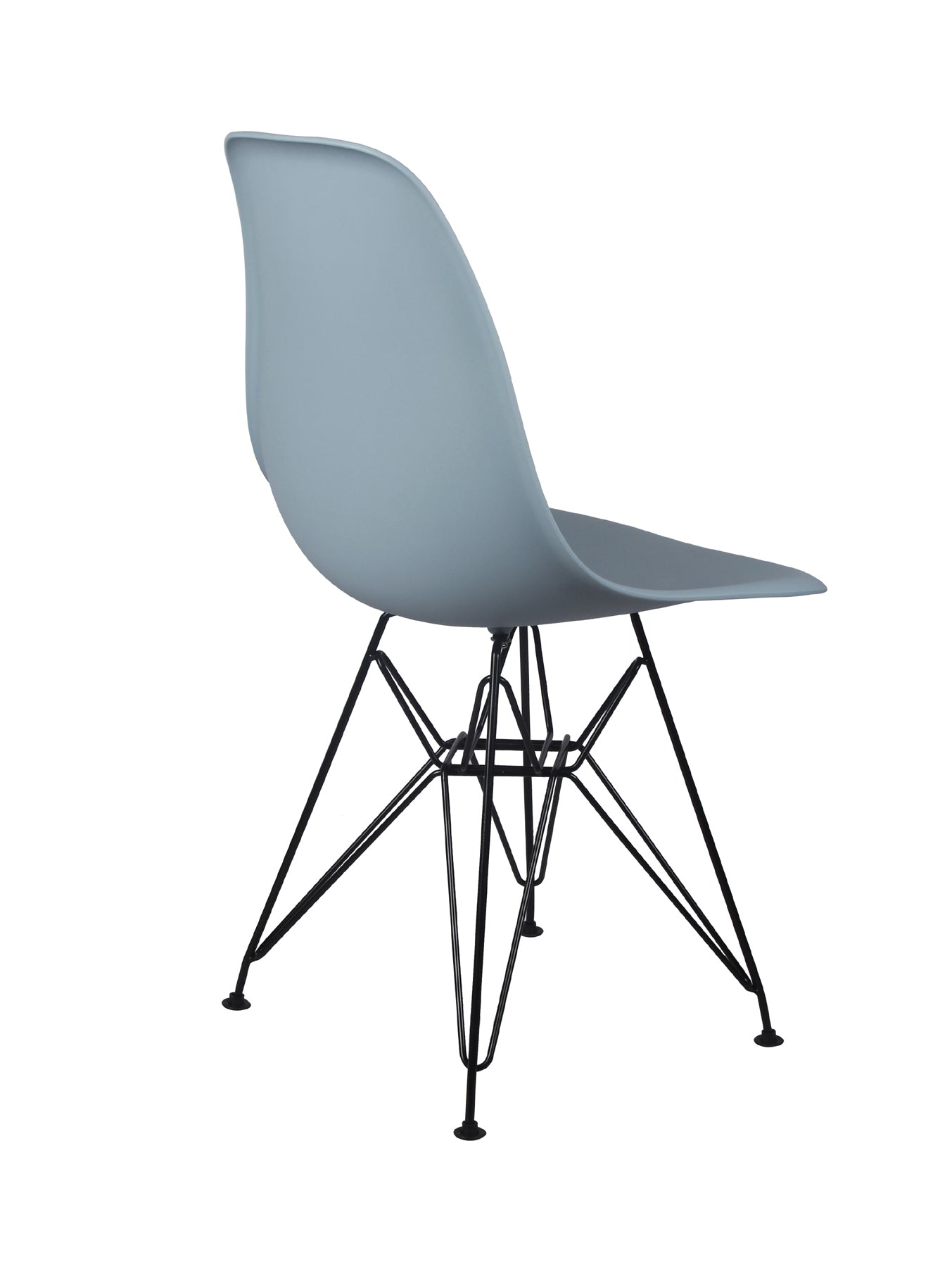 GIA Plastic Armless Chair with Metal Legs-Fog