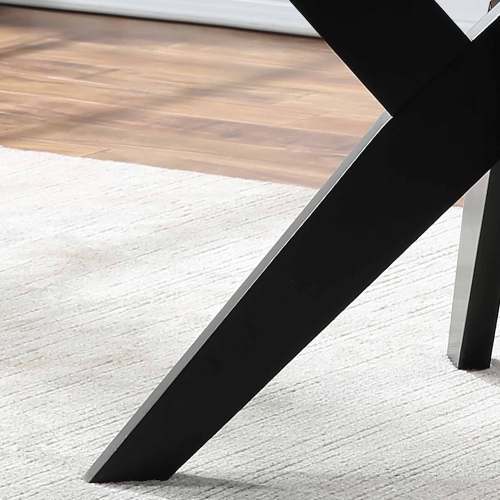 Table Round Glass Top - Dark Brown