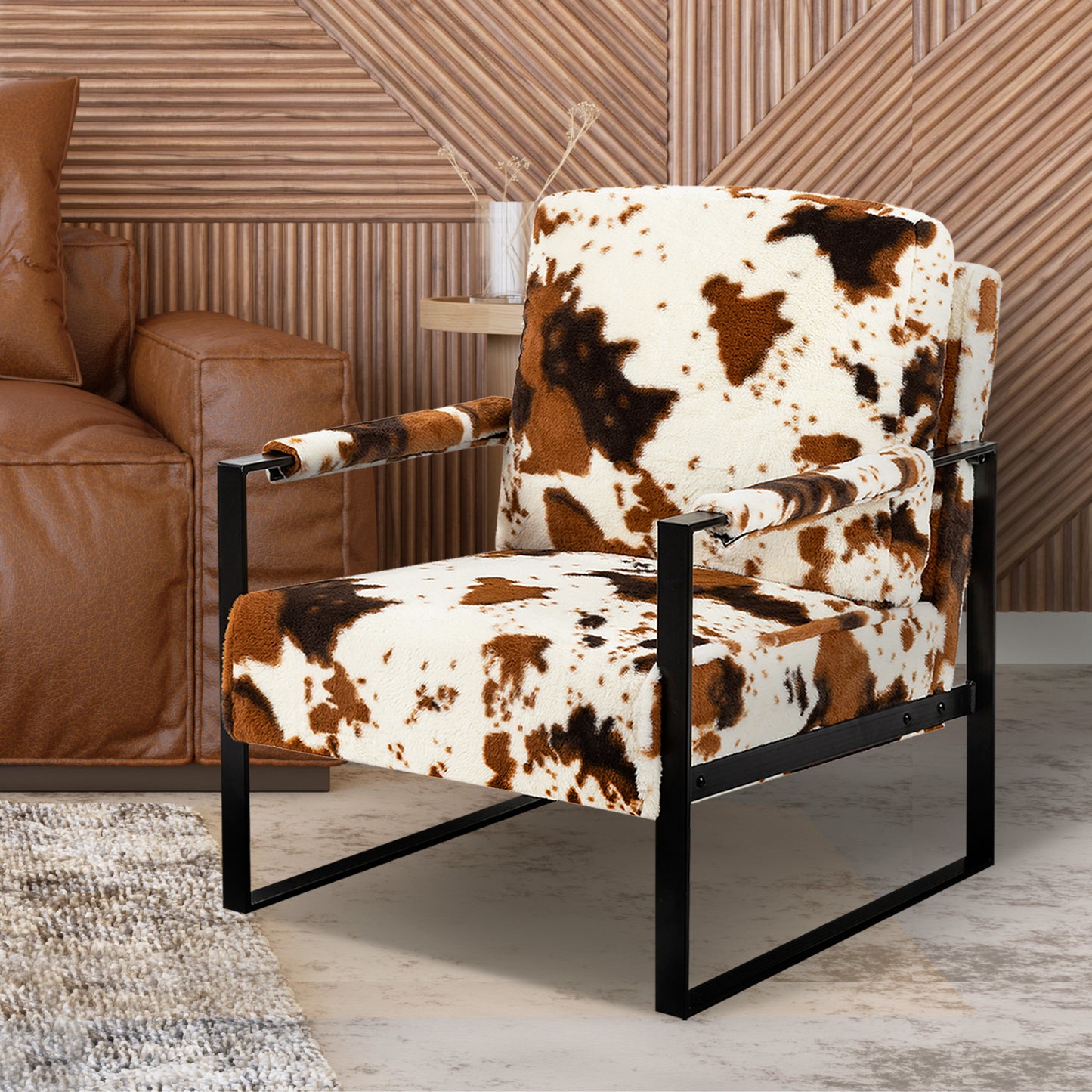 Milk cow square armchair