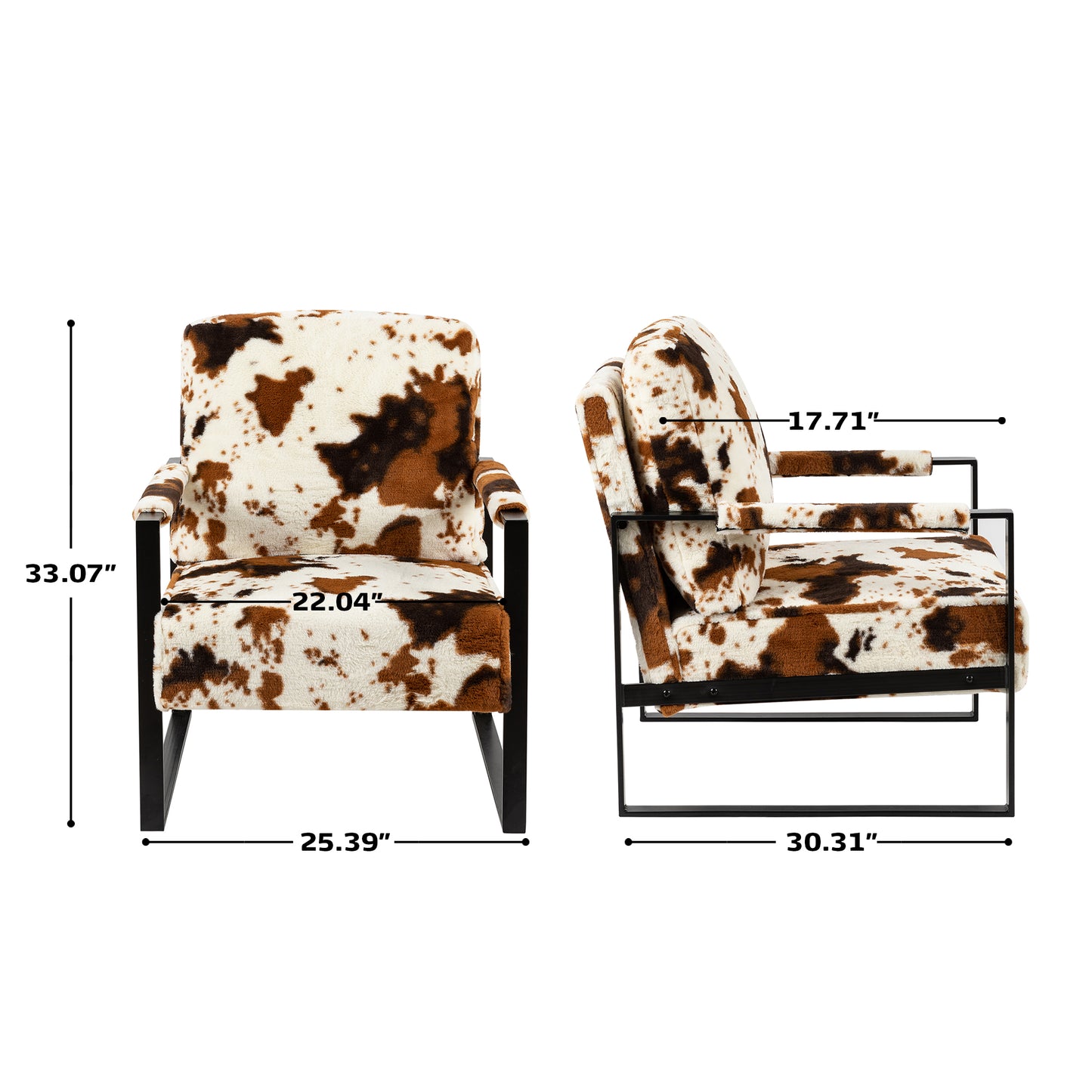 Milk cow square armchair