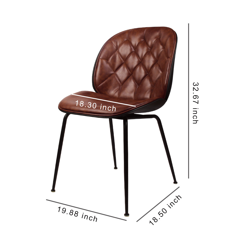 GIA Upholstered Brown Side Dining Chair 2 Pack
