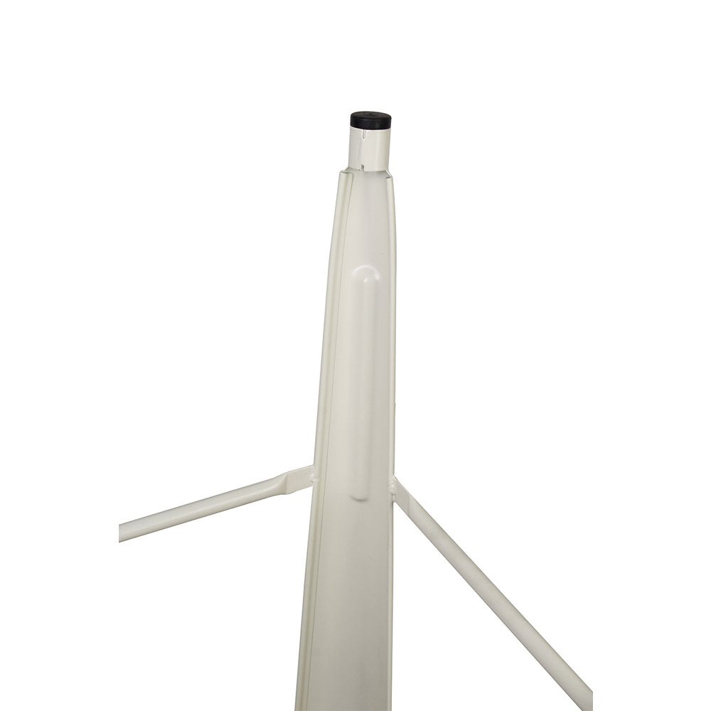 GIA 30 Inches High Back White Metal Stool with Light Wood Seat