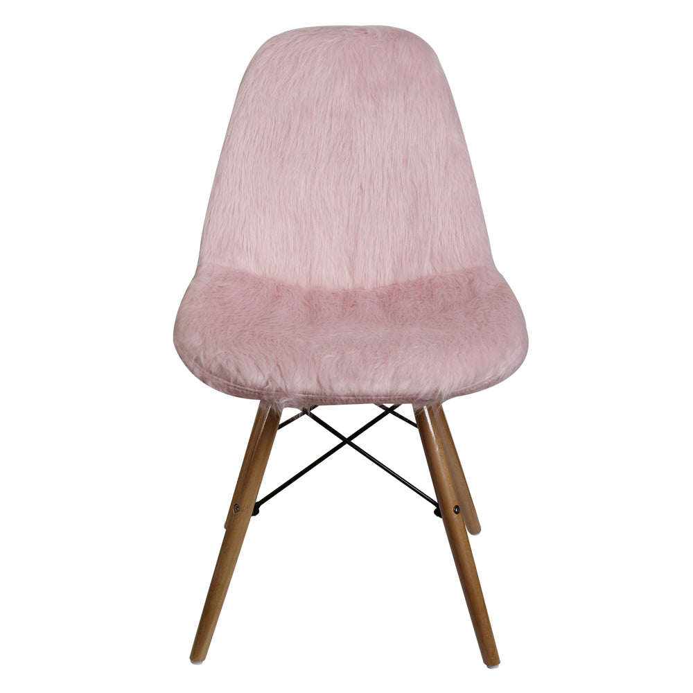 GIA Pink Fur Side Chair