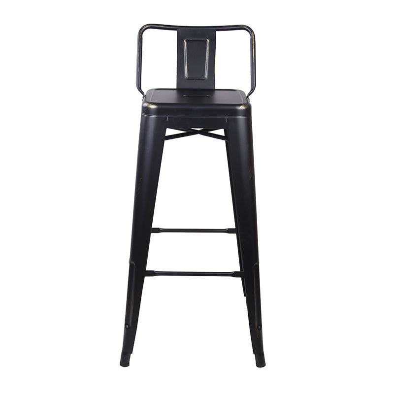 GIA 30 Inch Lowback Black Metal Stool