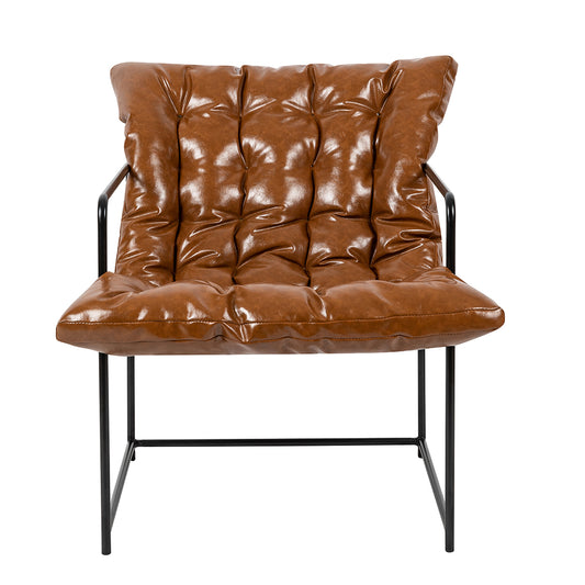 Brown Upholstered Armchair,Set of 1