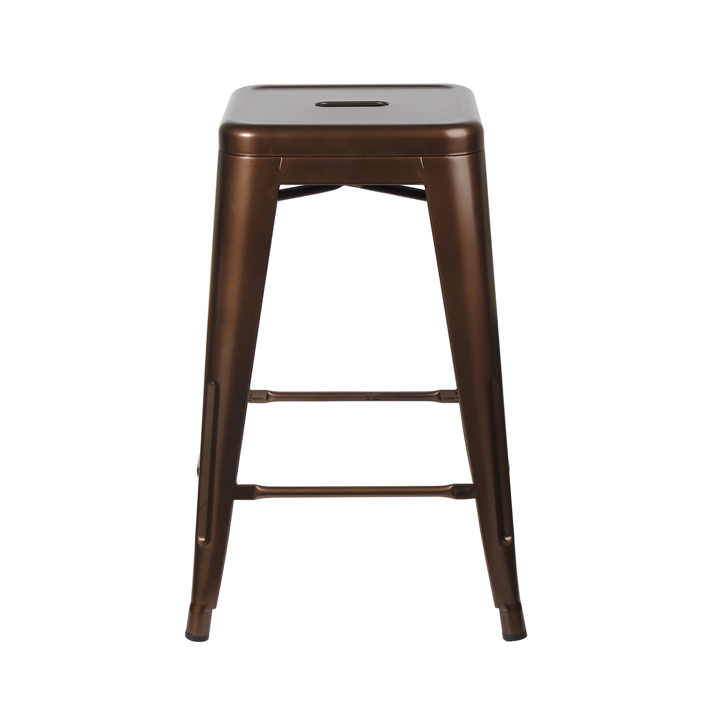 GIA Coffee Color 24 Inch Backless Metal Stool