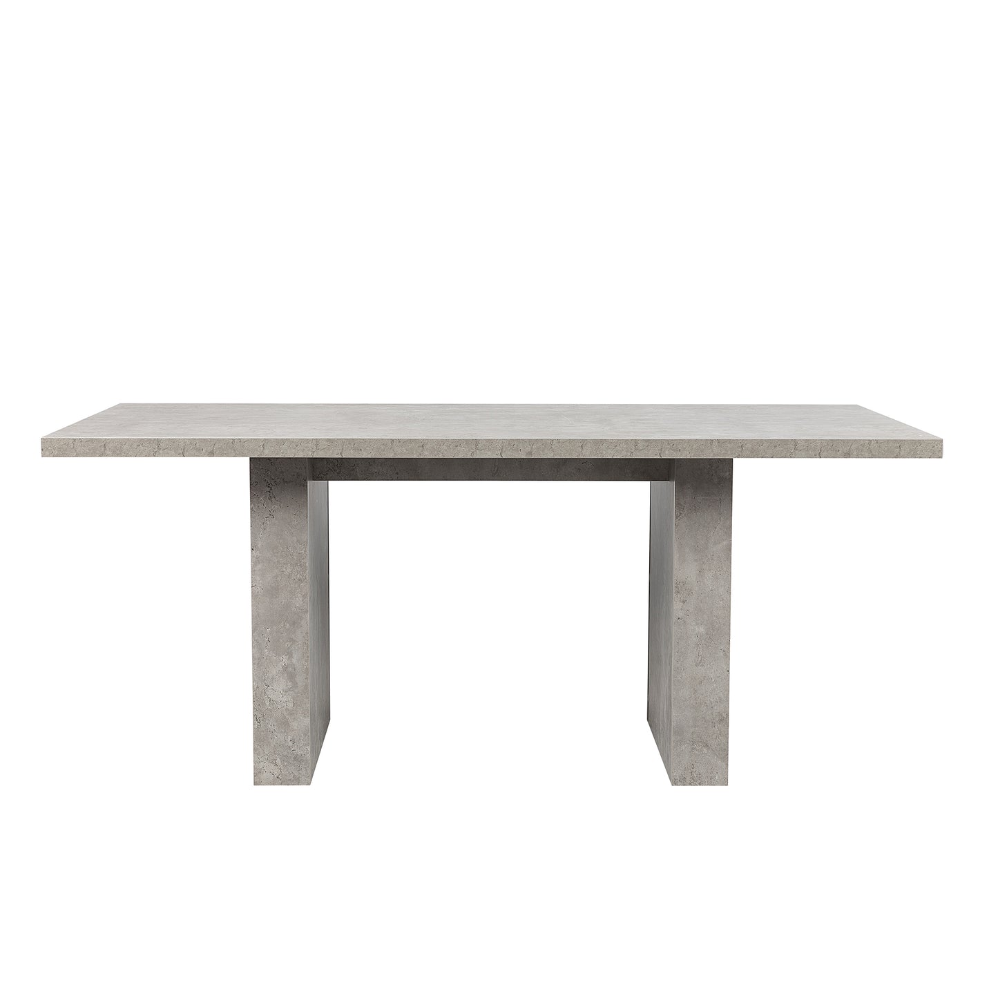 GIA 70 Inch Rectangular Farmhouse Wood Dining Table, Cemented