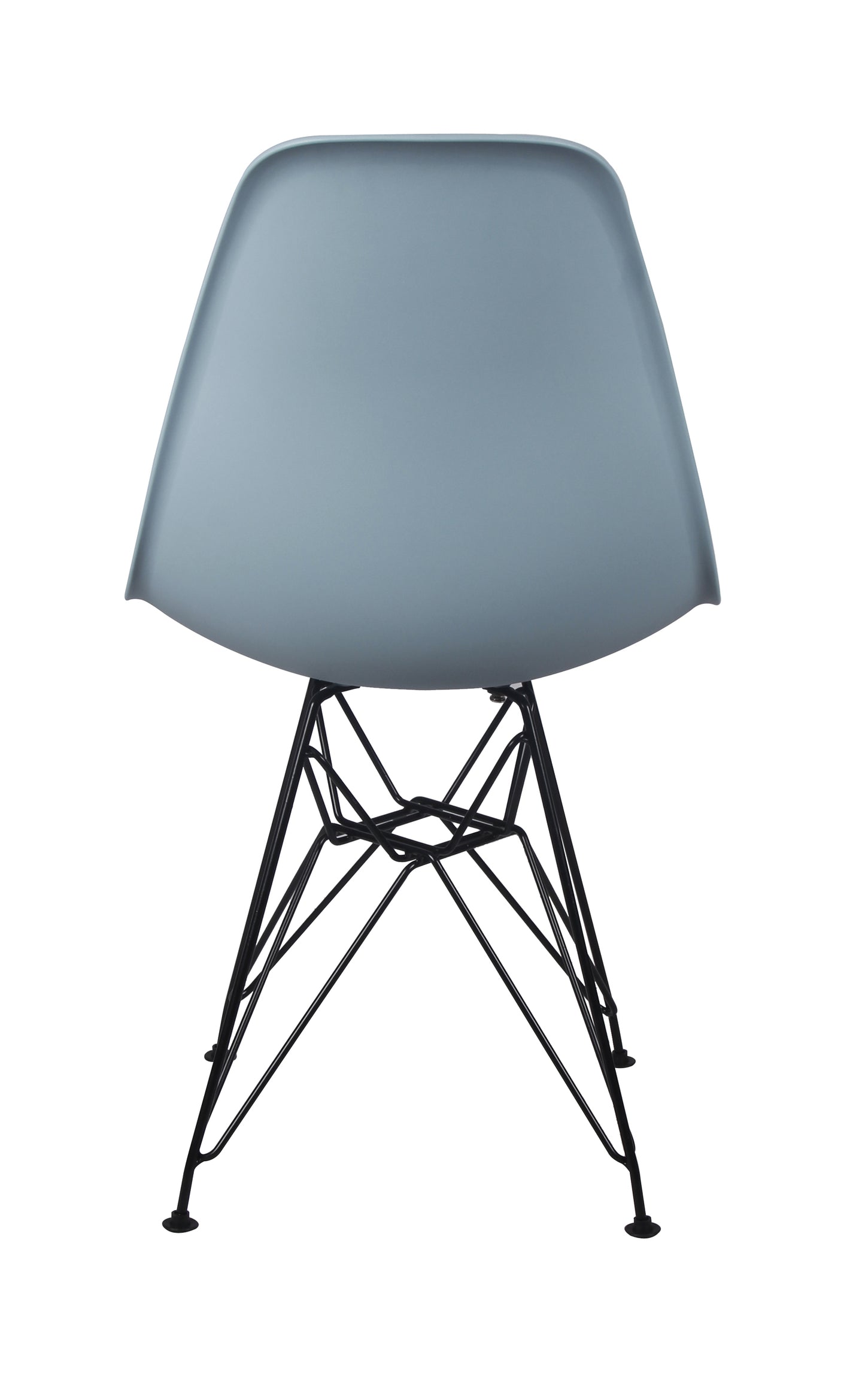 GIA Plastic  Armless Chair with Metal Legs-Fog