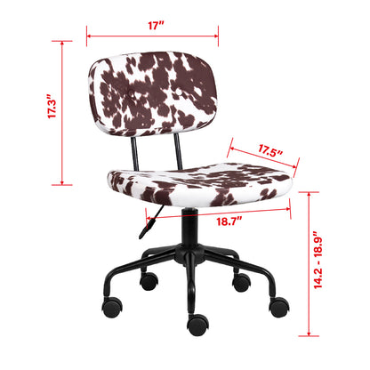 GIA Brown Cow Armless Office Chair