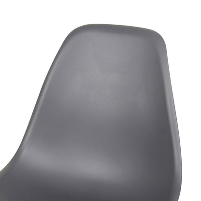 GIA Plastic Armless Chair Wood Legs-Dark Gray