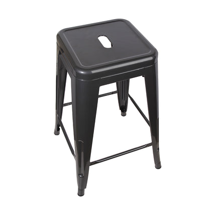 GIA Gun Gray Color 24 Inch Backless Metal Stool