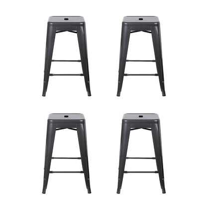 GIA Gun Gray Color 24 Inch Backless Metal Stool