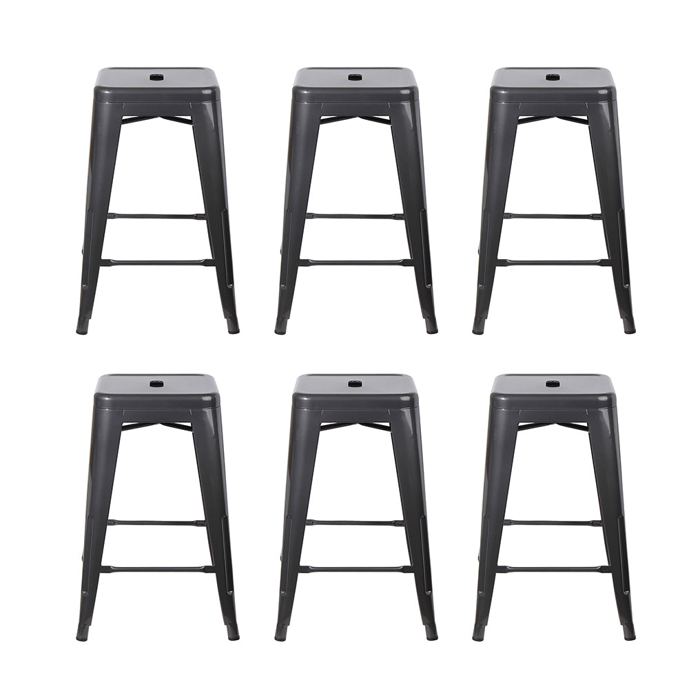 GIA Gun Gray Color 24 Inch Backless Metal Stool