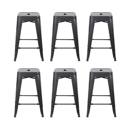 GIA Gun Gray Color 24 Inch Backless Metal Stool