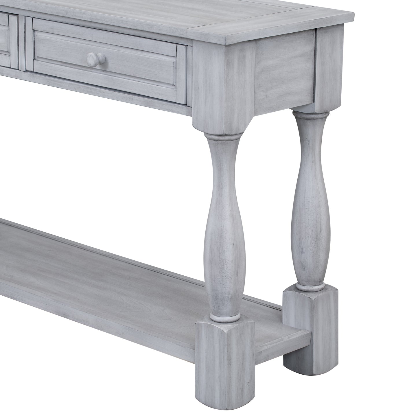 Console Table with Drawers and Shelf