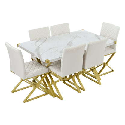 7-Piece Modern Dining Table Set