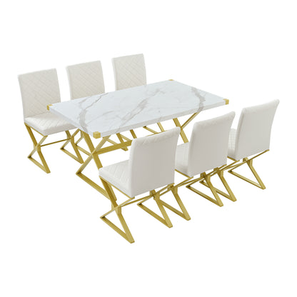 7-Piece Modern Dining Table Set