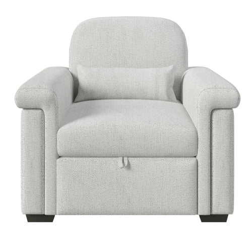 3 in 1 Convertible Sleeper Chair Sofa Bed Pull Out Couch Adjustable Chair with Pillow, Adjust Backrest into a Sofa, Lounger Chair, Single Bed or Living Room or Apartment, Beige