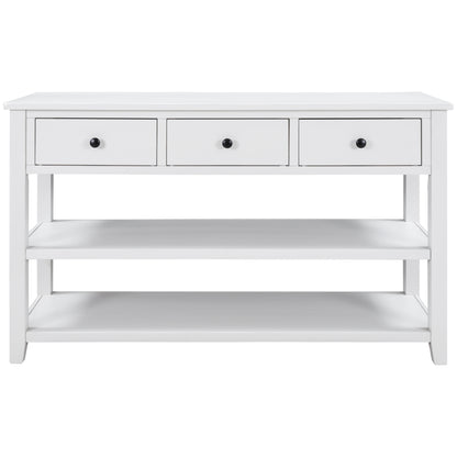 Console Table with Two Open Shelves