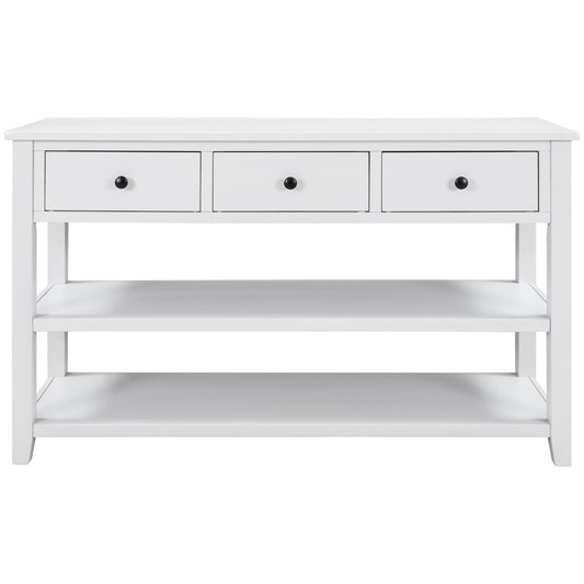 Console Table with Two Open Shelves