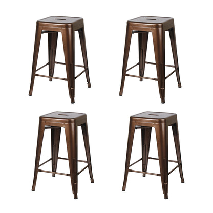 GIA Coffee Color 24 Inch Backless Metal Stool