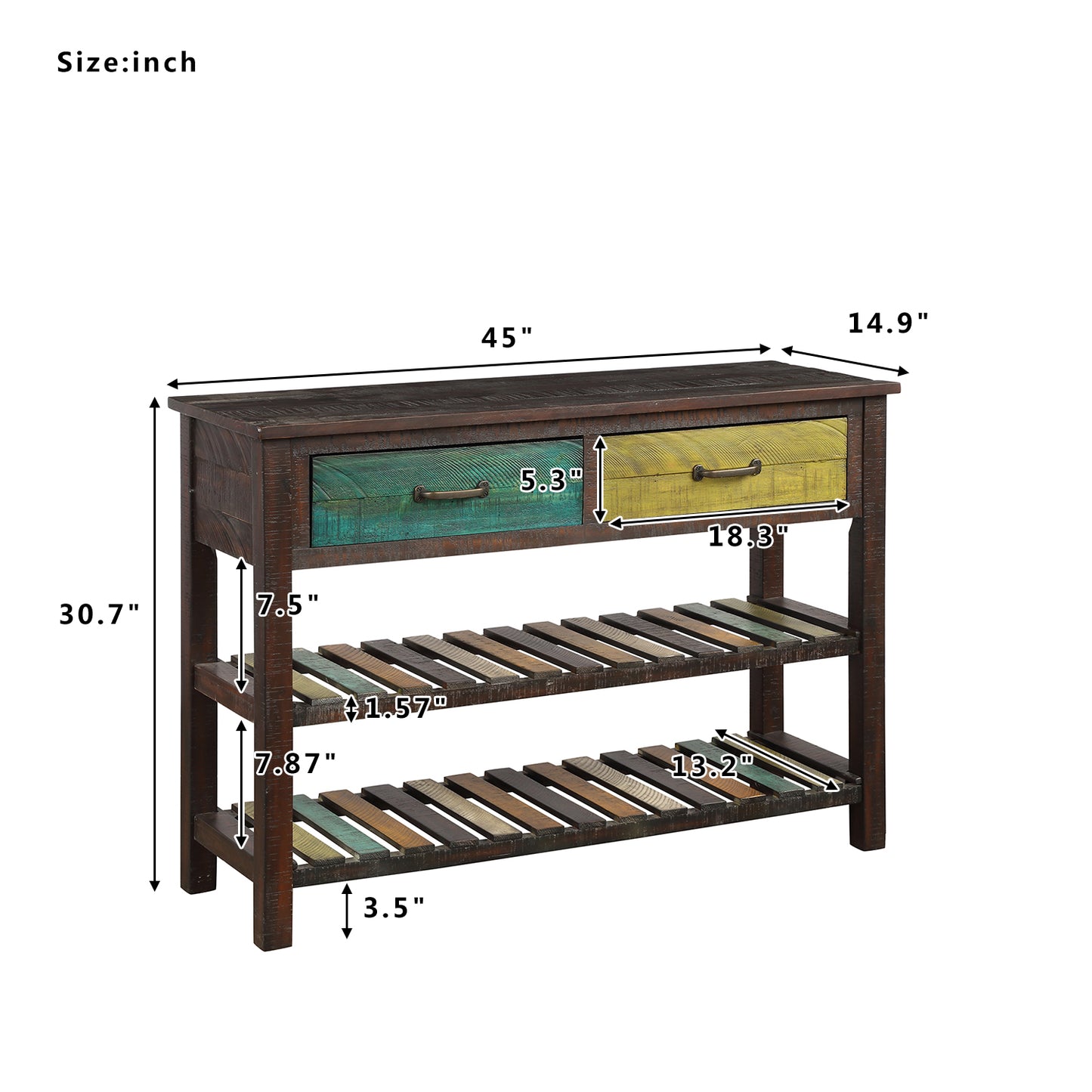 Console Table Sofa Table with Drawers