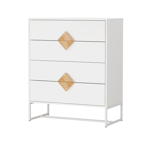 Solid wood special shape square handle with 4 drawers sideboard