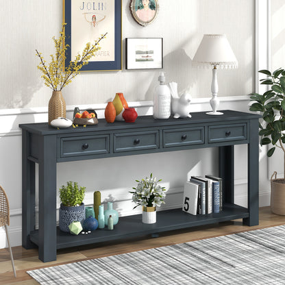 Console Table/Sofa Table with Storage Drawers and Bottom Shelf