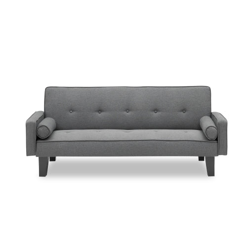 2059 sofa convertible into sofa bed includes two pillows 72inch dark grey cotton linen sofa bed for family living room