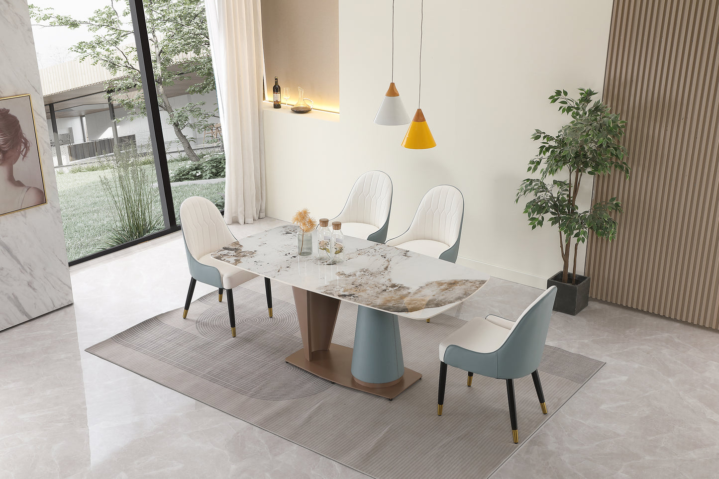 Pandora color sintered stone dining table