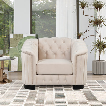 Velvet Upholstered Accent Sofa