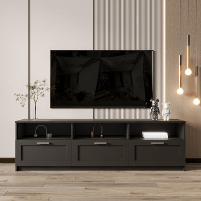 Black modern minimalist TV cabinet