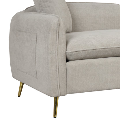 Velvet Upholstered Loveseat Sofa