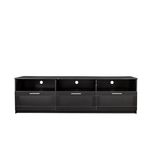 Black modern minimalist TV cabinet