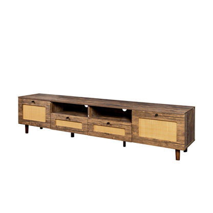 TV Stand with 2 Doors and 2 Open Shelves