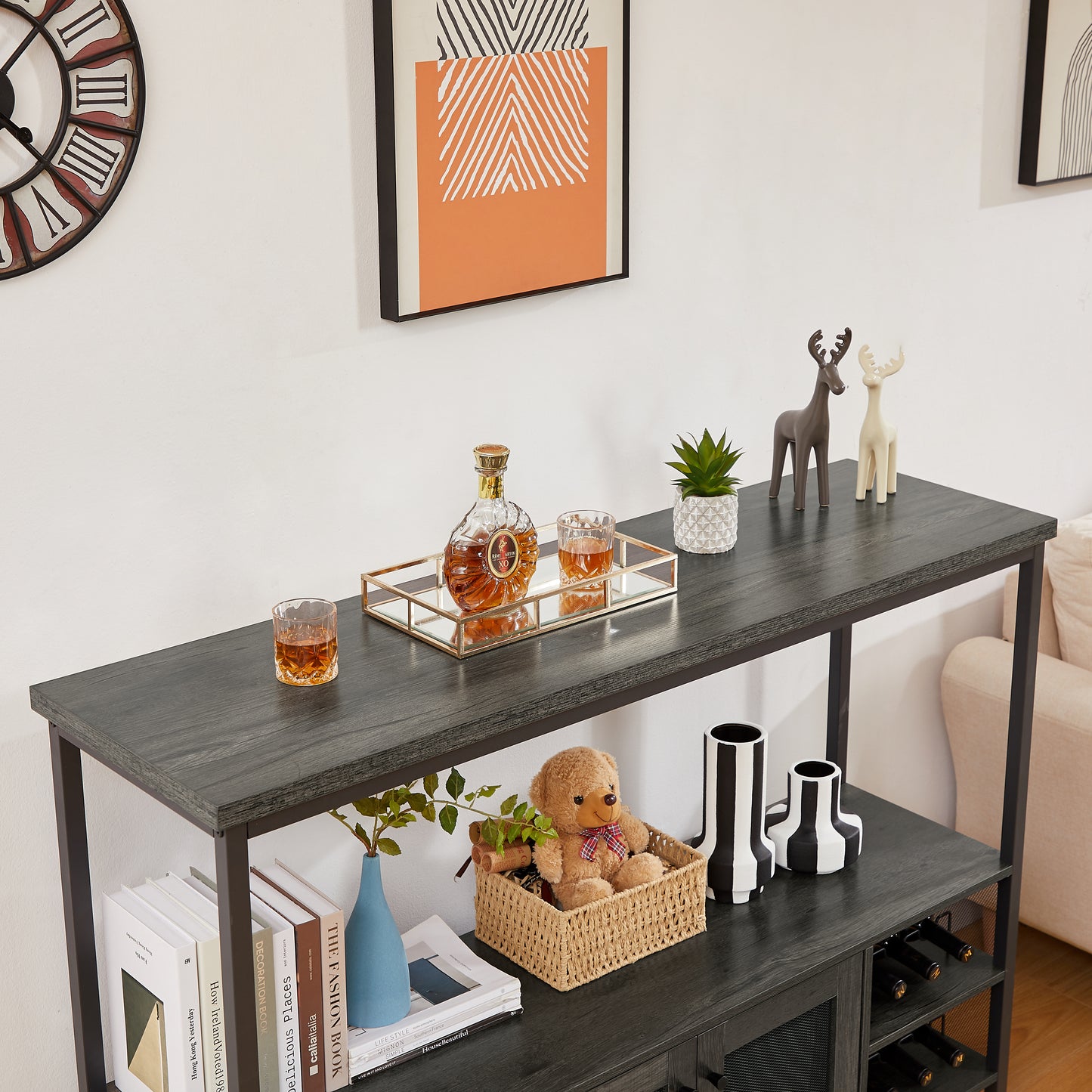 console table, bar table,with storage compartment