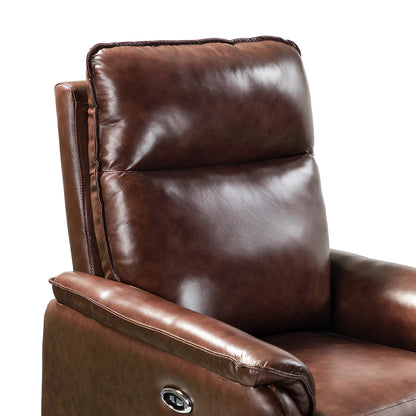 Genuine Leather Power Wall Hugger Recliner
