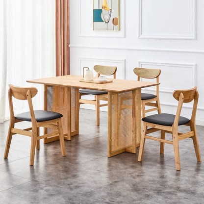 Simple Modern Imitation Rattan Dining Table