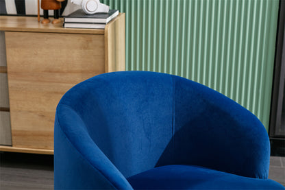 Velvet Fabric Swivel Accent Armchair