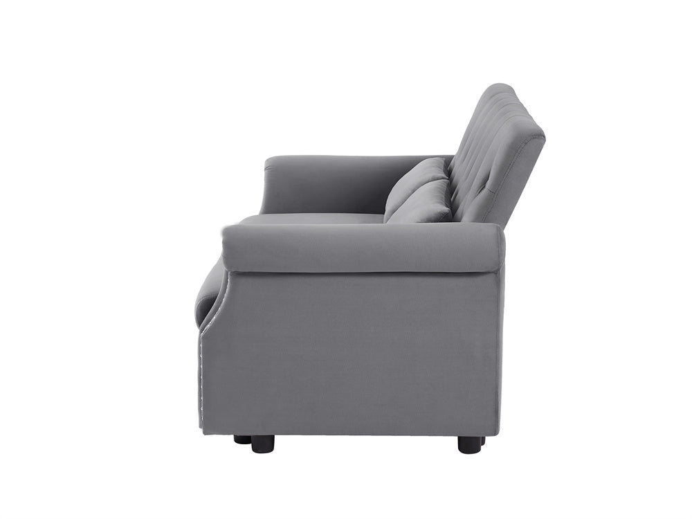 Modern Shiny Velvet Convertible Loveseat Sleeper Sofa