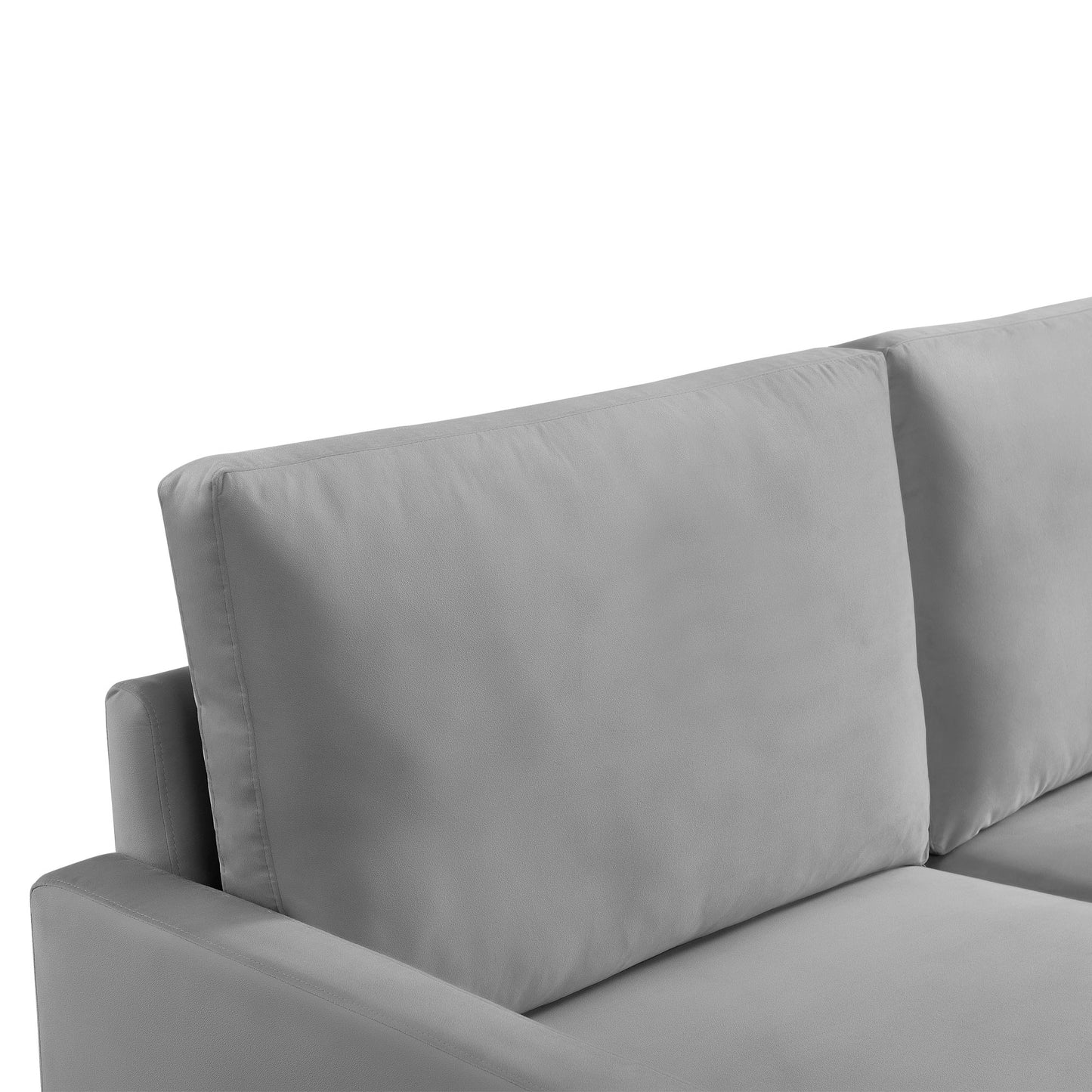 Wide Velvet Fabric Loveseat Couch