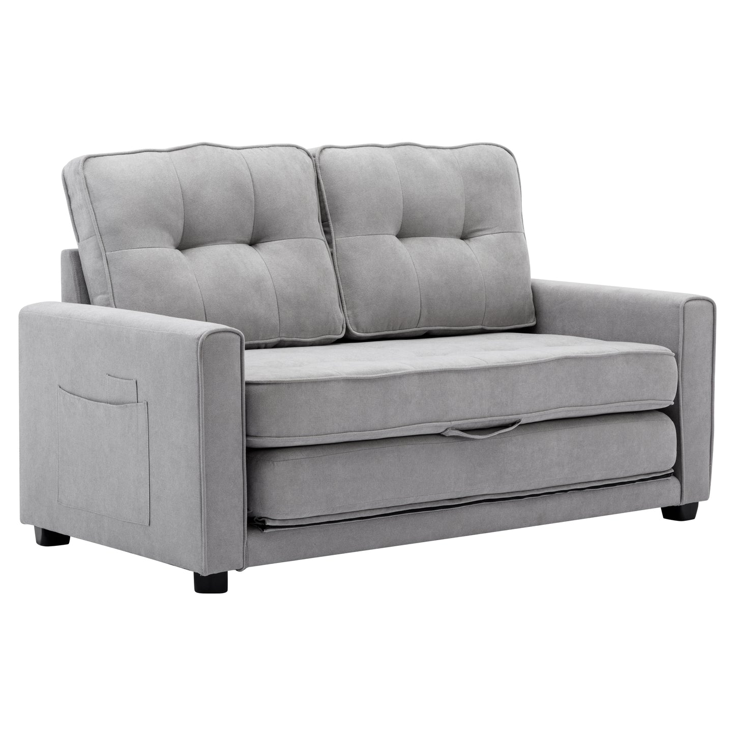 Loveseat Sofa with Pull-Out Bed Modern Upholstered Couch