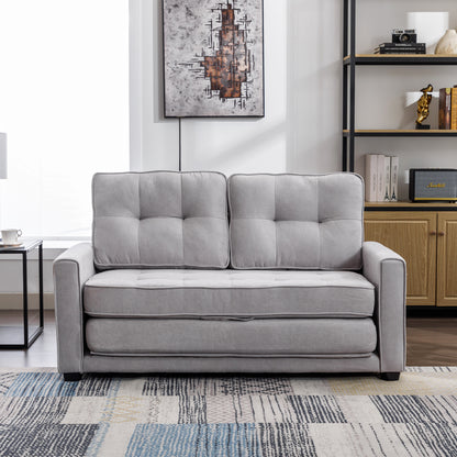 Loveseat Sofa with Pull-Out Bed Modern Upholstered Couch