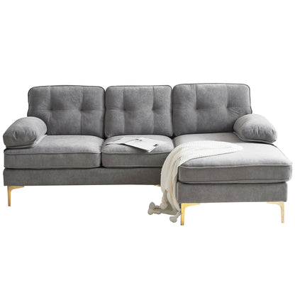 Modern Sectional Sofas Couches Velvet L Shaped Couches