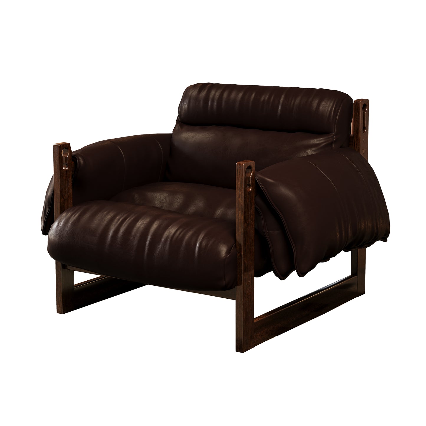 Oil Wax Leather Aceent Chair