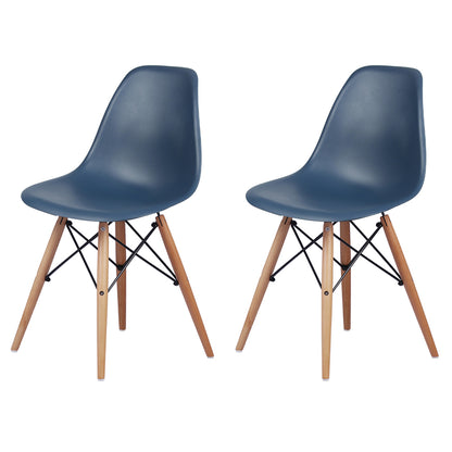 GIA Plastic Armless Chair Wood Legs-Teal