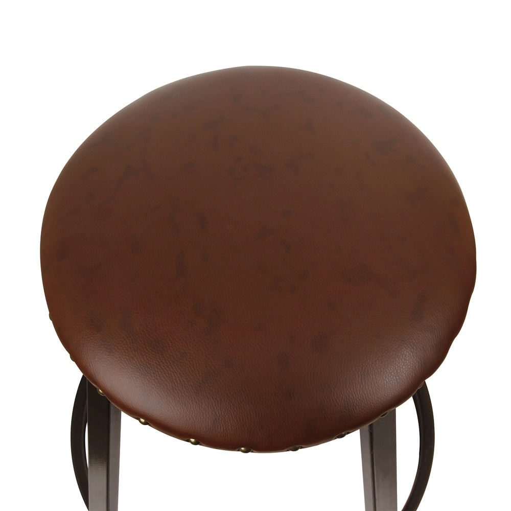 GIA 24 Inch Brown Round Bar Stool