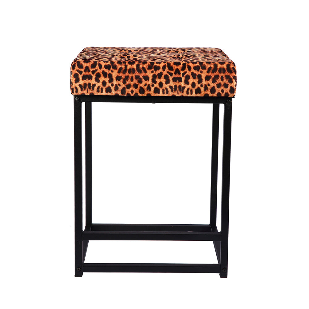 GIA 24 Inch Square Kitchen Counter Stools with Leopard Cheetah Print