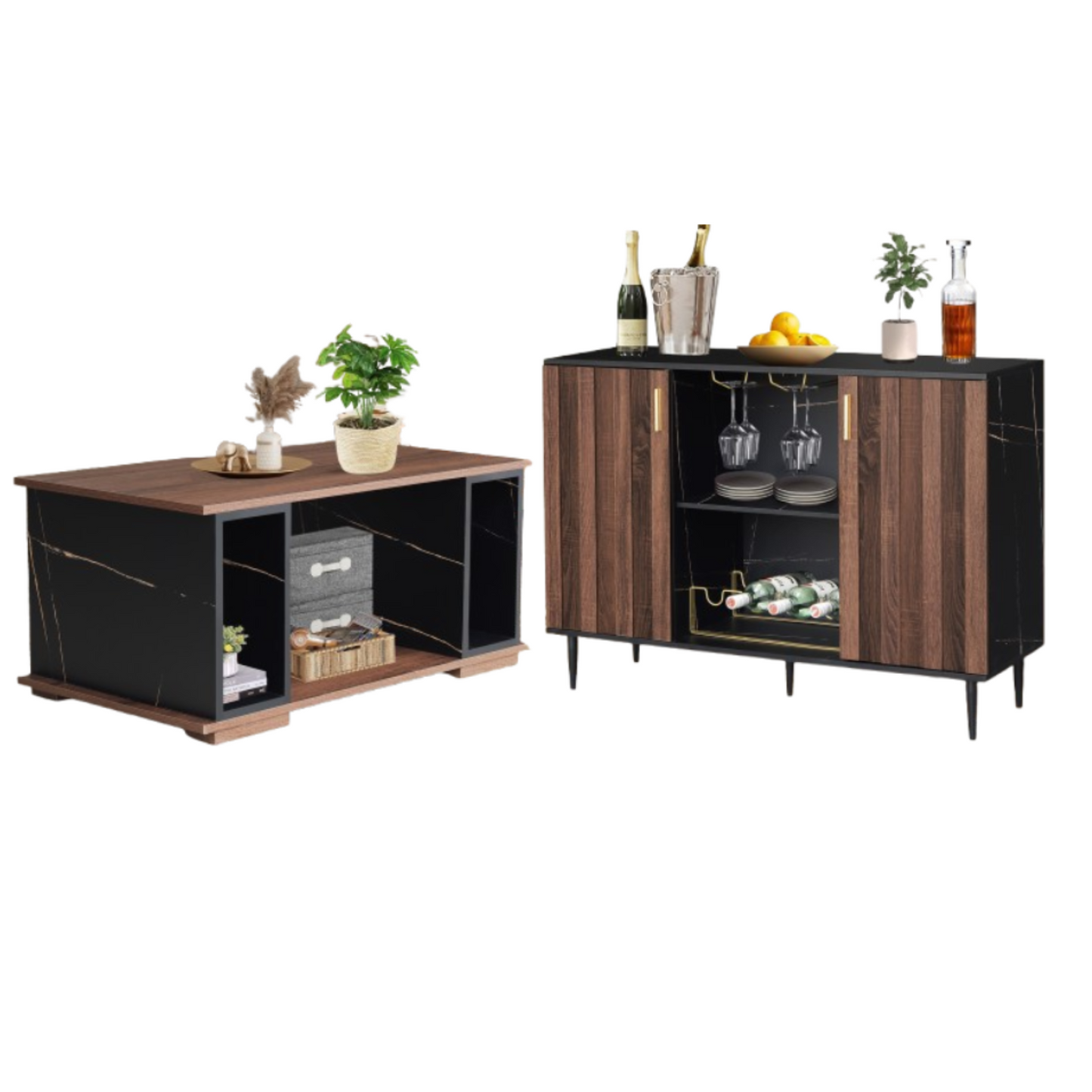 Midnight Oak Living Room Sets