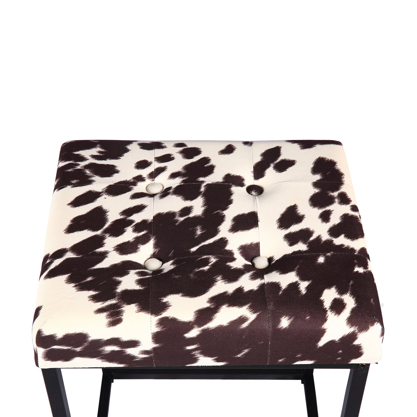 GIA 24 Inch Brown Cow Square Stool